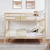 AZL1 Life Concept Beds Solid Wood Frame Full Bunk Healthy Sleep Family-Friendly Guardrails Build for Kids Room, Natural, 78.35"*59.06"*61.81" - 2 of 4
