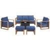 Gymojoy 4/6PCS 50000 BTU Gas Firepit Table with Outdoor 3-Seat Sofa Patio Chair Ottoman Set - 3 of 4
