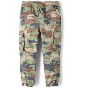 The Children's Place Baby Camo Pull On Cargo Jogger Pants - 1 of 4
