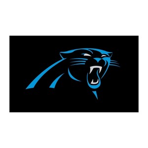Full Color PVC Mat, 16" x 28", Carolina Panthers - 1 of 4