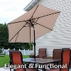 Sunnydaze Outdoor Aluminum Patio Table Umbrella with Polyester Canopy and Push Button Tilt and Crank - 4 of 4