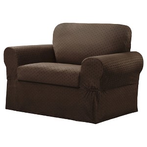 Chocolate Conrad Chair Slipcover (2 Piece) - Maytex, Brown