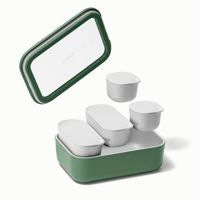 Sage 14-Piece Glass Food Storage Set with Ceramic Coating