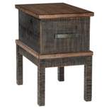 Stanah Chairside End Table with USB Ports and Outlets Black - Signature Design by Ashley