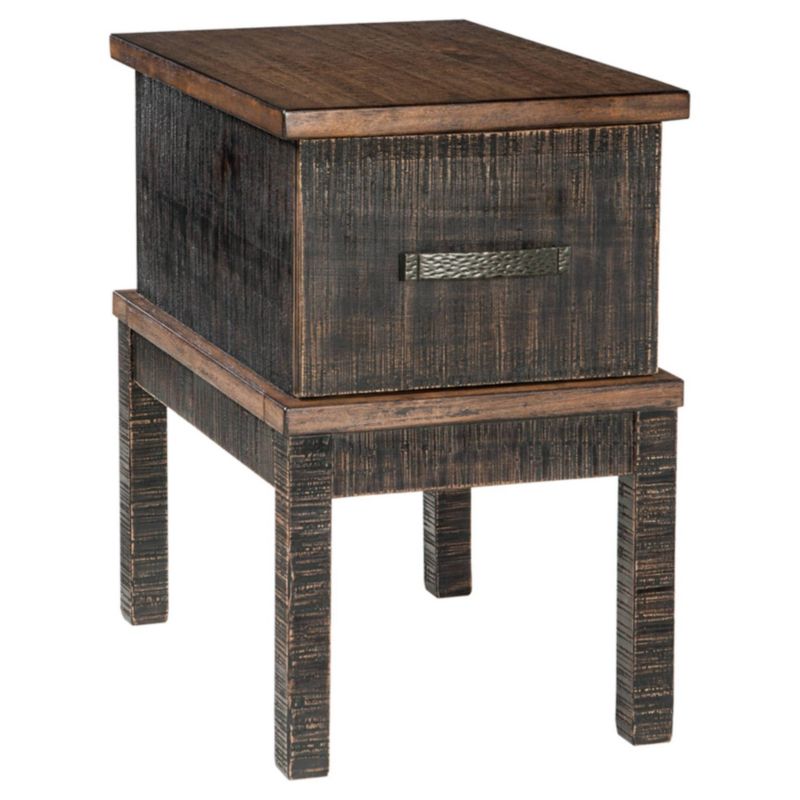 Stanah Chairside End Table with USB Ports and Outlets Black - Signature Design by Ashley, 1 of 11