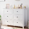 Zstar 6 Drawer Dresser, Modern Chest of Drawers with Round Handle and Sturdy Leg - 2 of 4