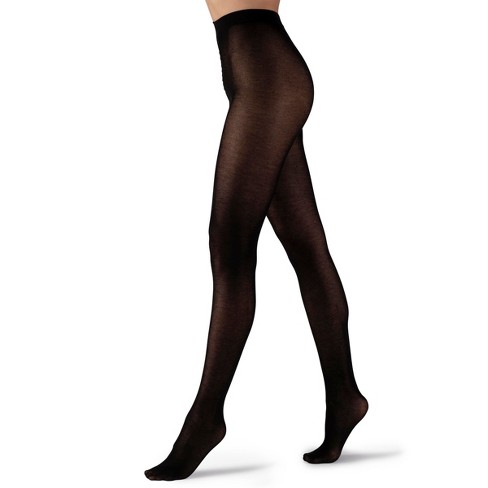 LECHERY Women's Merino Wool Tights (1 Pair) - Black, X Large/Xx Large