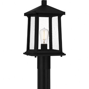 Quoizel Lighting Satterfield 1 - Light Post Light in  Matte Black - 1 of 4