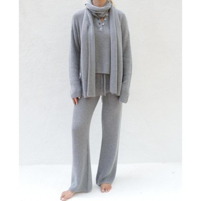 Merino Blend Liora Scarf in Grey Goose by Tomorrow Studio