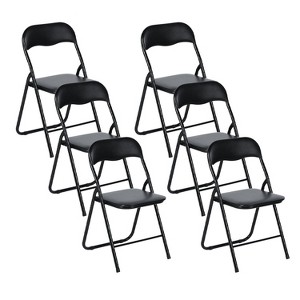 FurnitureR Folding Chairs with Padded Seats and Steel Frame, Modern Foldable Chairs for Home Office, Indoor and Outdoor Events - 1 of 4