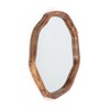 Brewster 24" Imani Wood Mirror: Modern Round Wall-Mounted Reflective Decor, No Assembly Required - 4 of 4