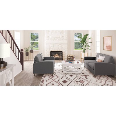 Seaside Lodge Square Off-White Wood Coffee Table with Open Storage