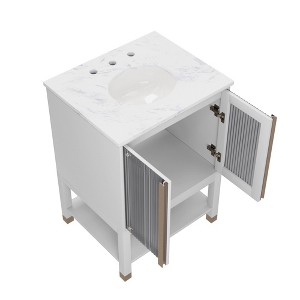 Hyleory Bathroom Storage Vanity,Bathroom Cabinets Freestanding with 2 Doors for Bathroom Floor Cabinet,Restroom Cabinet, Storage Cabinet - 1 of 4