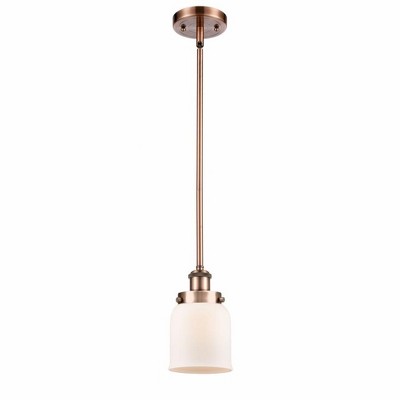 Bell - 1 Light Stem Hung Mini Pendant In Industrial Style-10 Inches Tall and 5 Inches Wide