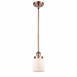 Bell - 1 Light Stem Hung Mini Pendant In Industrial Style-10 Inches Tall and 5 Inches Wide - 1 of 1