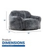 NicBex PU Leather Adjustable Lazy Sofa Chair,Folding Upholstered Lounge Chair with Two Pillows,Modern Sofa Chair for Living Room - 3 of 4