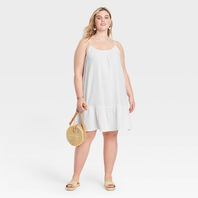 junior plus white dresses
