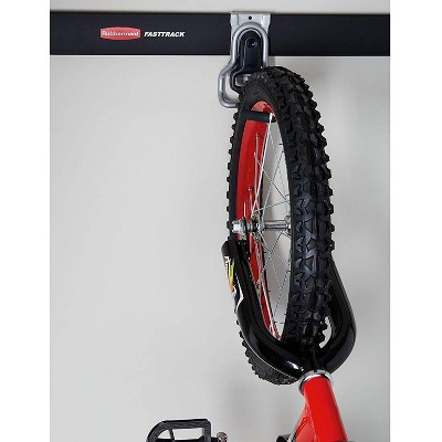 Heavy Duty Black and Silver Vertical Bike Rack Wall Mount