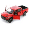 2019 RAM 1500 Rebel Crew Cab Pickup Truck Red 1/24 Diecast Model Car by Motormax - 2 of 3