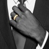 Black Bow Jewelry 6mm 14K White or Yellow Gold Beveled Edge Comfort Fit Band - 4 of 4