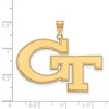 Black Bow Jewelry 10k Yellow Gold Georgia Tech Yellow Jackets NCAA Extra Large Pendant - 2 of 3