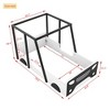 Twin Size Car-shaped Bed With Roof, Wooden Twin Floor Bed With Wheels And Door Design Inspired Bedroom Fun Bed Frames, For Toddlers Home Bedroom - 2 of 4