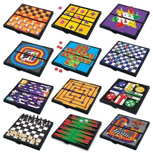 Gamie Travel Games 12 Magnetic Board Games Set - 1 of 4
