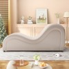 Mjkone Yoga Chair, Faux Leather Yoga Chaise with Padded Sponge - 4 of 4