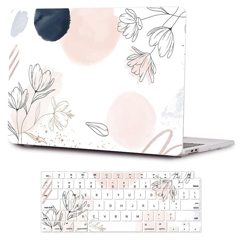 SaharaCase HybridFlex Arts Case for Apple MacBook Air 13" M1 Chip Laptops White Floral (LT00002), 1 of 8