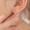 Girls' Beaded Hoop Sterling Silver Earrings - In Season Jewelry - 3 of 4