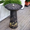 Sunnydaze Dragonfly Delight Metal Bird Bath Water Fountain with LED Lights - 26.75" - 4 of 4