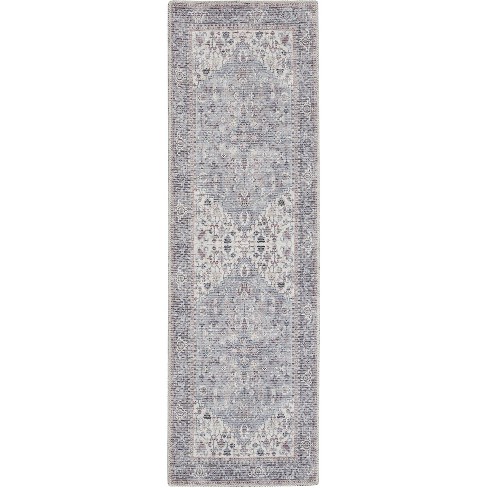 Nicole Curtis Machine Washable Traditional Boho Grey 4' x 6' Area Rug, (4'  x 6')