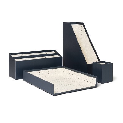 Desk Organization Set Navy Dots - U Brands