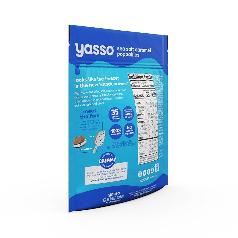 Yasso Frozen Greek Yogurt - Sea Salt Caramel Poppables - 6.84 fl oz, 3 of 6