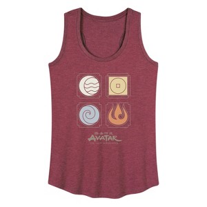 Women's - Avatar: The Last Airbender - Nations Symbols Graphic Racerback Tank - 1 of 4