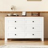 CAVINAS 6 Drawers Dresser for Bedroom,Farmhouse Style Dresser with Retro Round Handles for Kids Room,Living Room,Entry and Hallway,White/Gray - 2 of 4