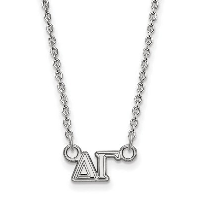 Black Bow Jewelry Sterling Silver Delta Gamma Greek Life Necklace 18 Inch