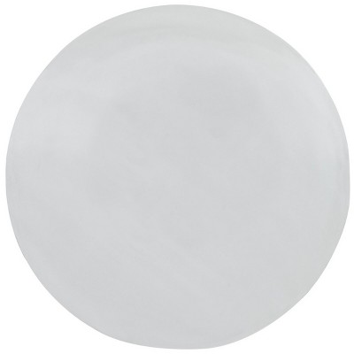 Galium Silver Aluminum Round Side Table with Mirrored Top
