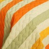 Slickblue 3 PC Handmade Full/Queen Quilt Set, Reversible Vermicelli Quilted, Horizontal Stripes, 37 Color Options - 3 of 4