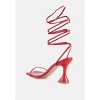 Biten Berry Spool Heel Lace Up Women Sandals - 3 of 4