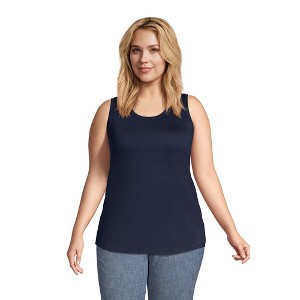 Lands' End Women's Supima Cotton Tunic Tank Top - 1 of 2