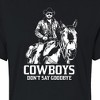 Women's - Yellowstone - Rip Cowboys Dont Say Goodbye Cropped Graphic T-Shirt - 2 of 4