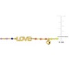 EVERLY JEWELRY | Yellow Plated Sterling Silver multi-color Enamel Love and Heart Charm Bracelet - 7.5 in - 3 of 4