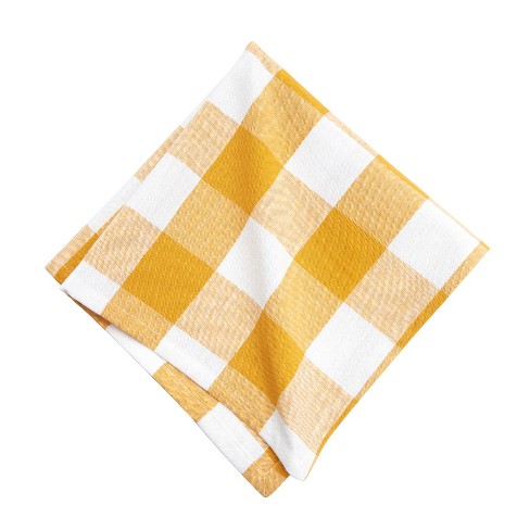 C&f Home Franklin Ochre Gingham Check Kitchen Towel : Target