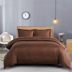 Egyptian Linens Duvet Cover Set Stripe 600 Thread Count - 1 of 4