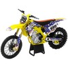 Suzuki RMZ450 Nitro Circus #199 Travis Pastrana Yellow/Blue 1/12 Diecast Motorcycle Model by New Ray - 2 of 3