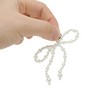 Unique Bargains Faux Pearl Bow Style 9 Shoelace Charms White 1 Pair - 3 of 4
