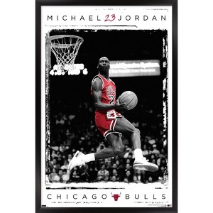 Trends International Michael Jordan - Dunk Framed Wall Poster Prints - 1 of 4