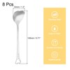 Unique Bargains Stainless Steel Heart Shaped Reusable Smooth Dessert Spoons 8 Pcs - 2 of 4
