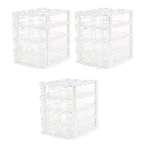 4 Drawer Stackable Countertop Organizer Clear - Brightroom™ : Target